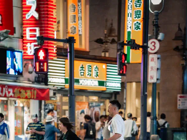 Photography: Crossing on the green at Shibuya, Tokyo.