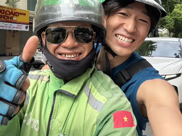 Hanoi, Vietnam: A motorbike-taxi ride through Hanoi.