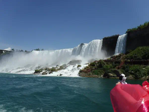 Niagara Falls, Canada: The American Falls, from the boat at the foot of Niagara Falls.