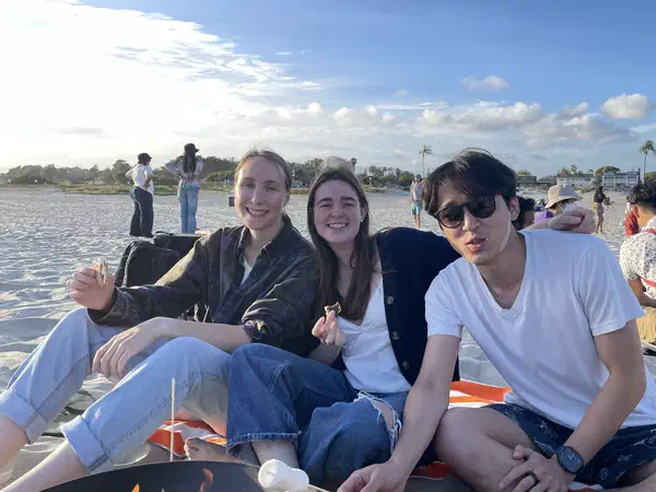 San Diego, California, United States: On the beach in San Diego, just after graduation.