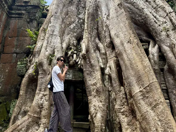 Siem Reap, Cambodia: The giant tree roots of Ta Prohm, where Tomb Raider was filmed.