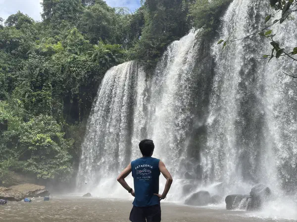 Siem Reap, Cambodia: The waterfall in Phnom Kulen National Park.