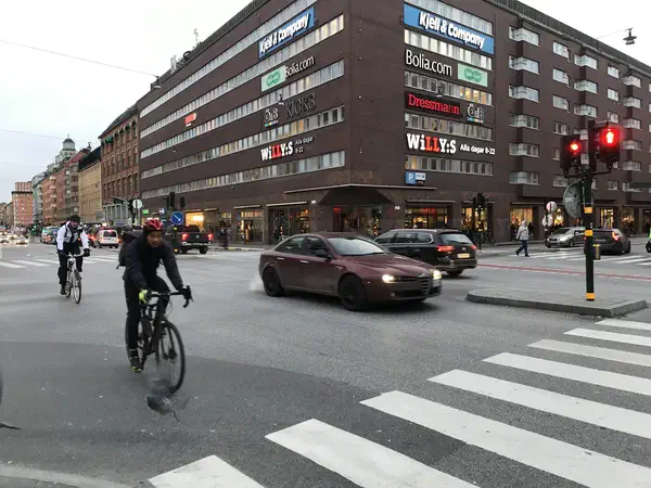 Stockholm, Sweden: A street in Stockholm, on a visit to Karolinska Institutet.