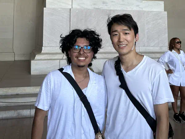 Washington, D.C., United States: At the Lincoln Memorial.